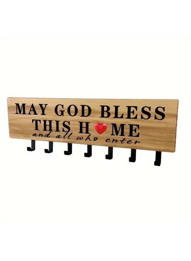 Black Wall Mounted Entry Door Key Hook Mail Organizer Storage Rack - Image 5